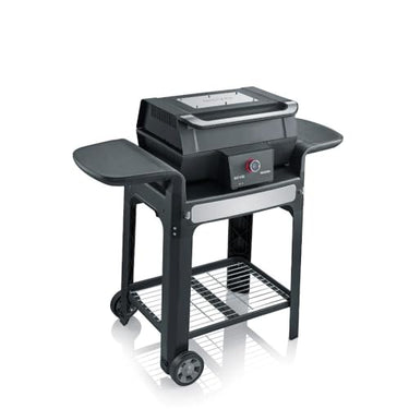 SEVERIN SEVO GTS electric grill with lid and base, electric stand grill, up to 500 °C in 10 minutes, balcony grill with OLED display, for indoor and outdoor use, 3,000 W, stainless steel/black, PG 8107 on sale